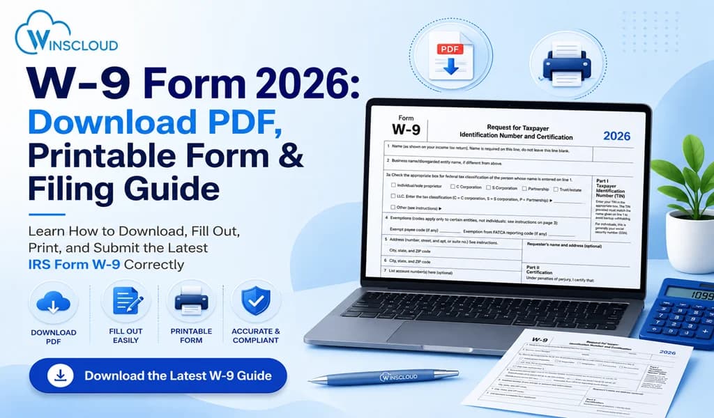 W-9 Form 2026: Download PDF, Printable Copy & Complete Filing Guide